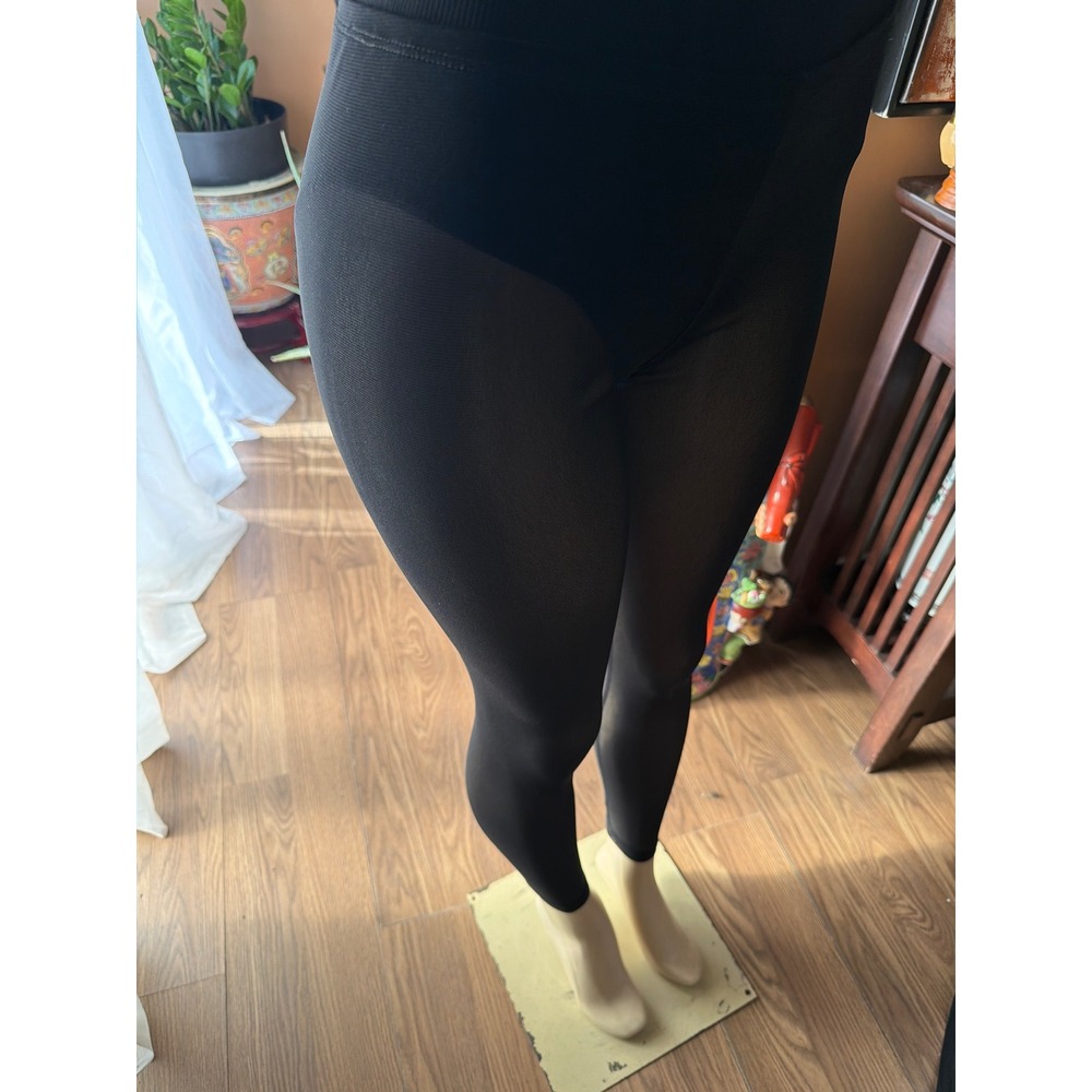 Xhilaration Black Sheer Mesh Leggings High Waisted Solid Top XL